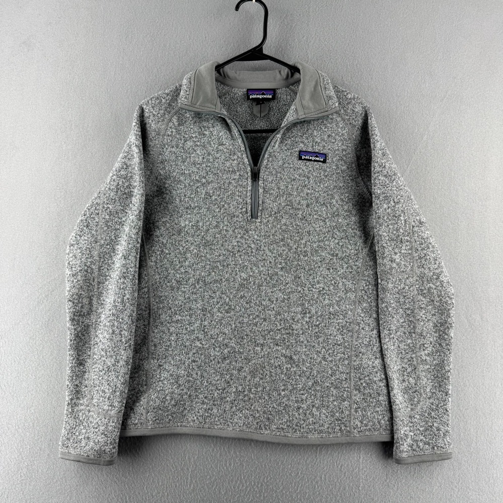 Patagonia Better Sweater Womens Small Gray Fleece Pullover 1/4 Zip